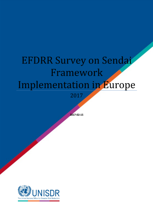 EFDRR Survey on Sendai Framework Implementation in Europe 2017