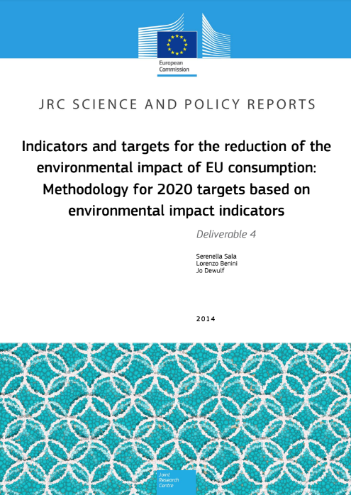Indicators and targets for the reduction of the environmental impact of EU consumption: Methodology for 2020 targets based on environmental impact indicators