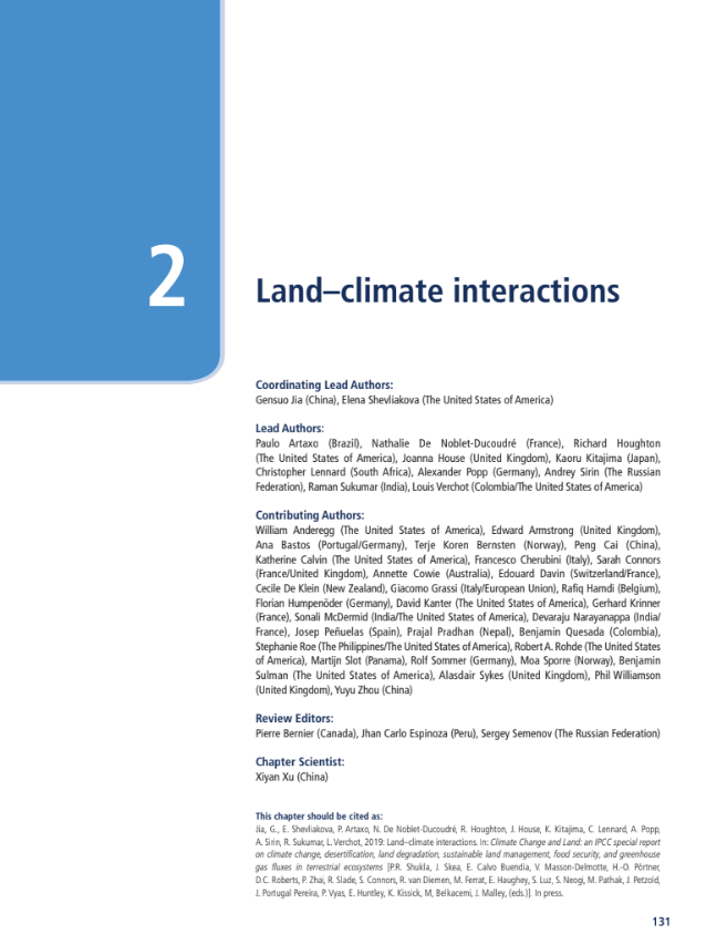 Chapter 02: Land–climate interactions