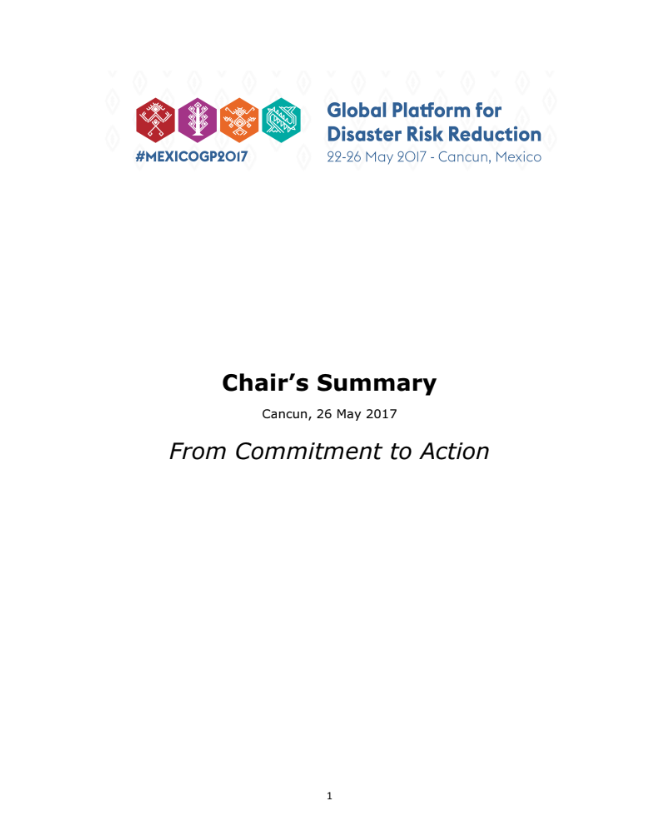 Chair’s Summary: From Commitment to Action