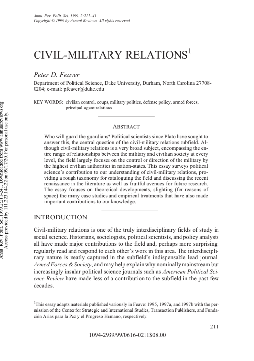 Civil Military Relations